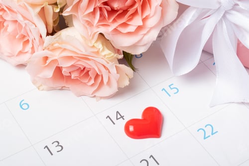 Preview: Valentine's Day. Flat lay, top view.