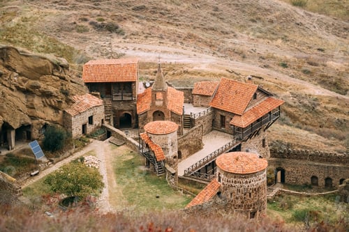 Preview: Kakheti Region, Georgia. Ancient Rock-hewn Georgian Orthodox Dav