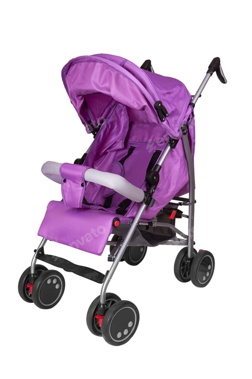 Preview: Foldable Purple Stroller for Infants and Toddlers