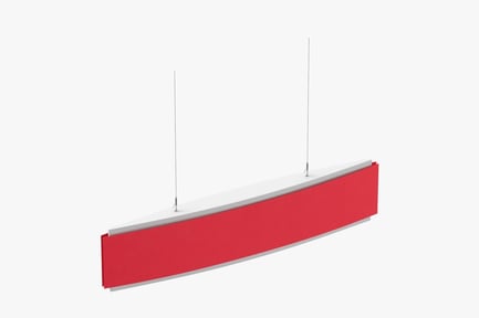 Preview: Curved Hanging Sign with Red Panel