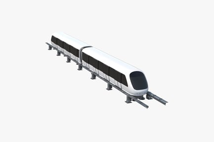 Preview: Modern Urban Tram with Track System