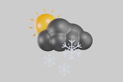 Preview: Sun, cloud, and snowflakes weather