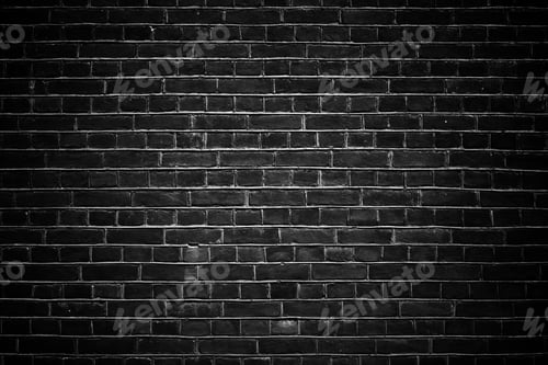 Preview: Black wall brick background with vignetting.