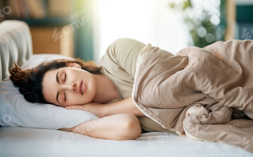 Preview: Woman is sleeping in her bedroom