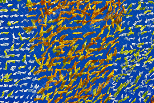 Preview: Abstract Texture Of A Grid And Material From Fabric For A Background Or For Wallpaper Of Blue And
