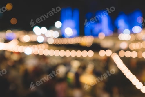 Preview: Blurred Lights Cityscape in Evening Bokeh