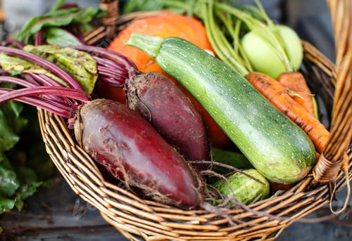 Preview: Fresh Organic Food Background Vegetables in the Basket