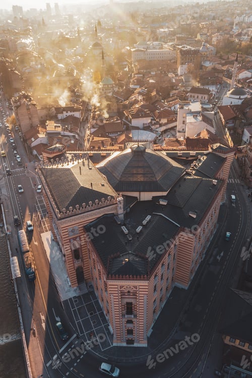 Preview: View of the historic center of Sarajevo, Bosnia and Herzegovina