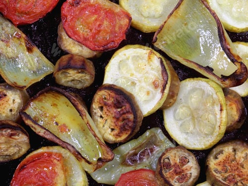 Preview: Vegetables Aubergine Aubergine Tomato Pepper Baked