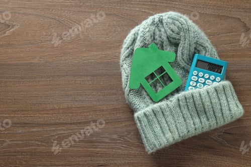 Preview: Concept of high costs of heating, space for text