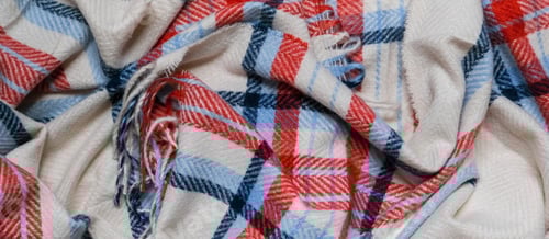 Preview: Red, White and Blue Plaid Fabric Abstract