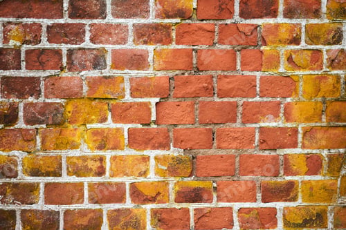 Preview: Red brick wall of old house, red brick texture, reliable brickwork masonry with bricklayer