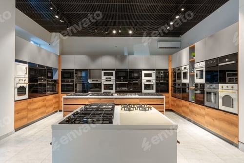 Preview: Interior of premium home appliance store in a mall