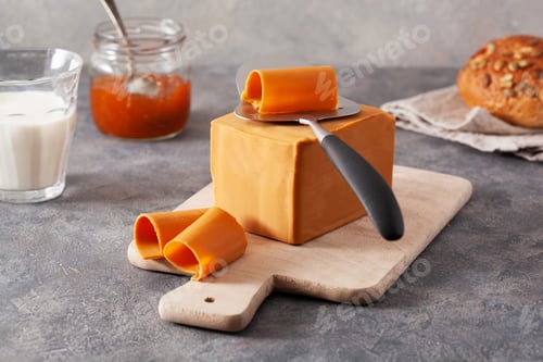 Preview: Norwegian brunost traditional brown cheese block