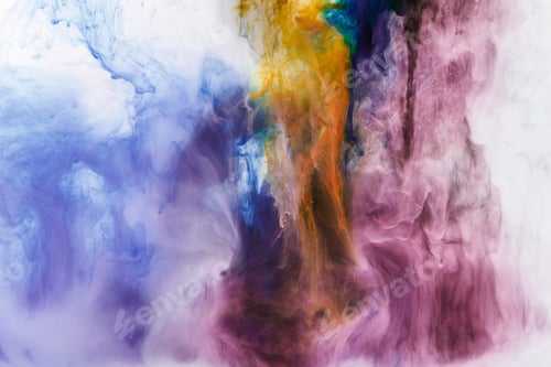 Preview: creative texture with blue and pink paint swirls