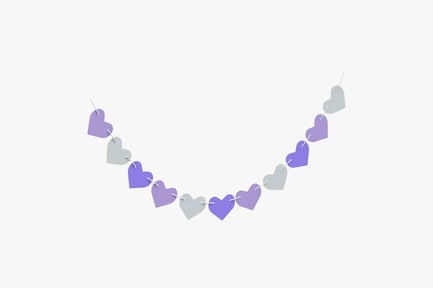 Preview: Pastel Heart Garland