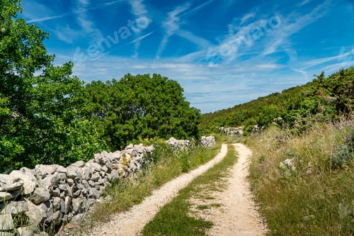Preview: Hiking routes on the Pag Island in Croatia.