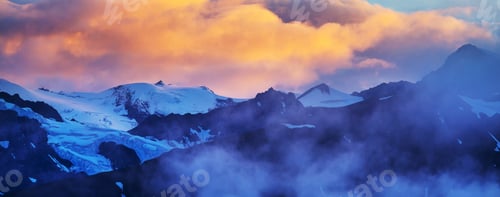 Preview: Mountains on sunset