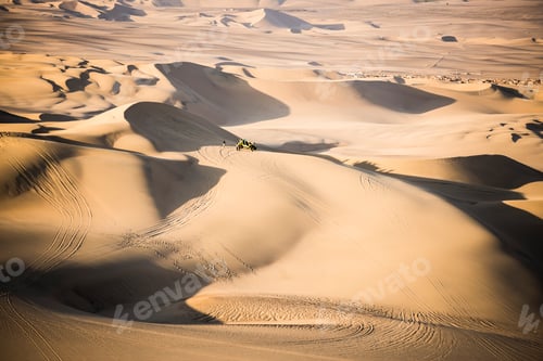 Preview: Dune buggying in sand dunes in the desert at Huacachina, Ica Region, Peru, South America