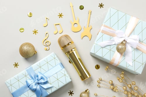 Preview: Concept of New Year party, karaoke New Year party