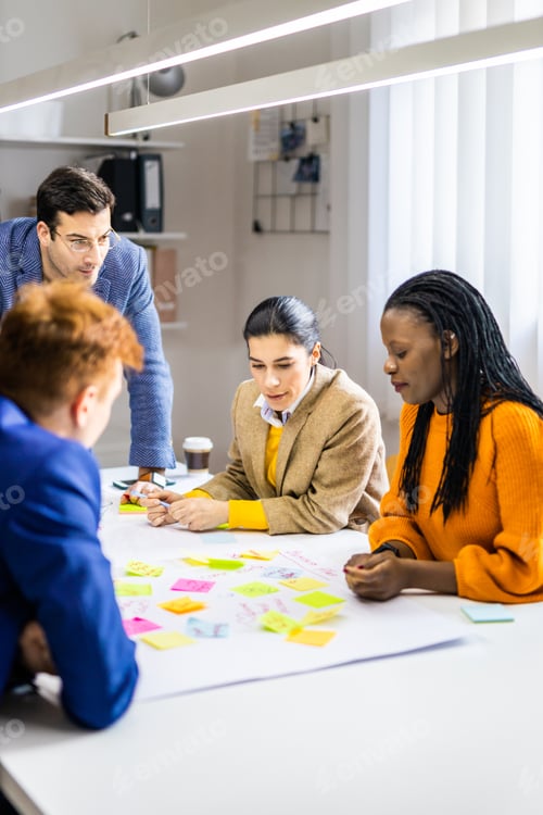 Preview: Business team working in a start-up office