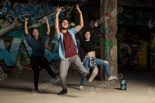 Preview: Three dancers performing together