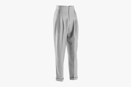 Preview: Women's High-Waisted Pleated Trousers
