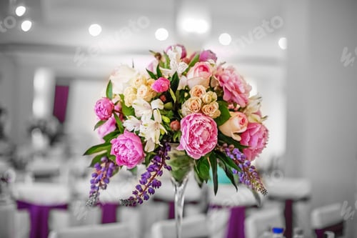 Preview: Beautiful flowers. Wedding decor. The concept of a party and wed