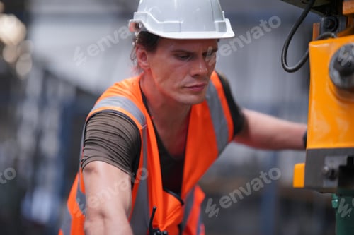 Preview: Worker checking machine