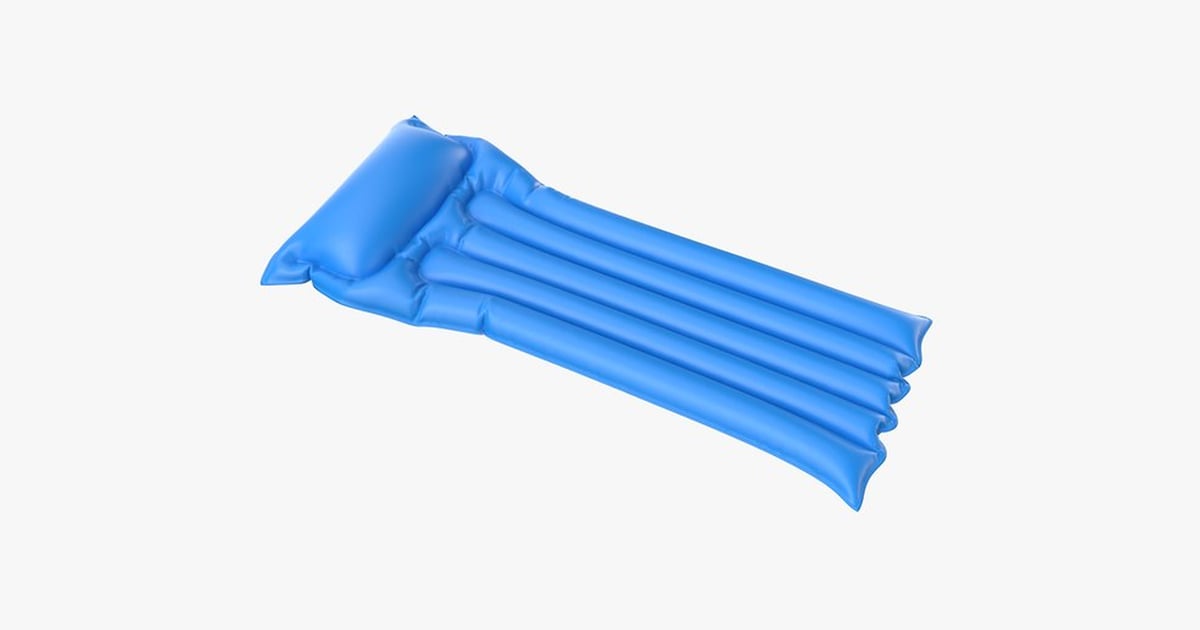 Blue Lilo Pool Float with Pillow 3D, Incl. float & inflatable - Envato