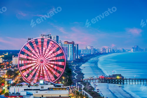 Preview: Myrtle Beach, South Carolina, USA City Skyline