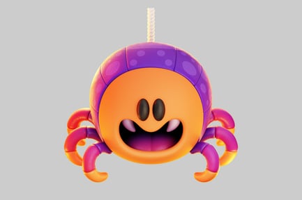 Preview: Cartoonish smiling spider toy