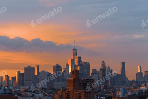 Preview: Sunset over lower Manhattan New York City