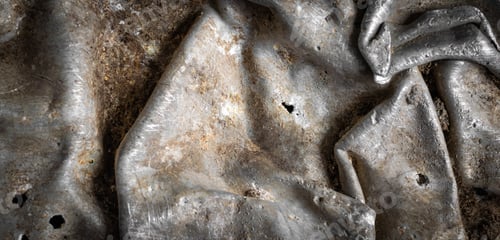 Preview: old aluminum sheet with visible texture. background