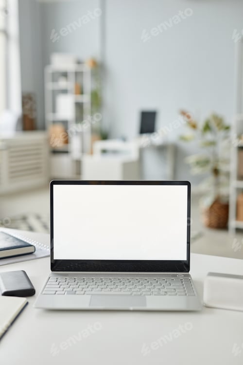 Preview: Laptop Mock Up On Desk Vertical