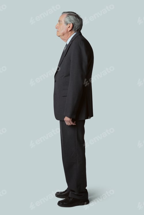 Preview: Senior businessman in a profile shot mockup