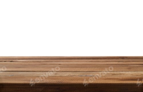 Preview: Empty brown wooden planks table surface for product display background