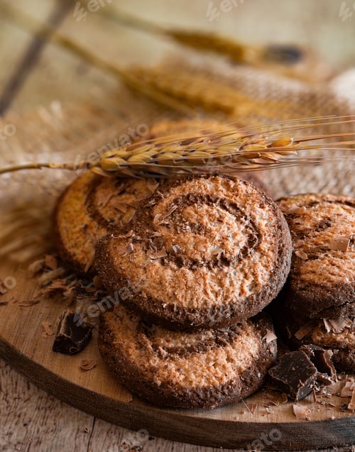 Preview: Wholemeal biscuits with barley, spelled, oats and chocolate