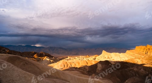 Preview: Rugged Badlands Amargosa Mountain Range Death Valley Zabriske Point