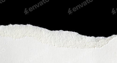 Preview: a white piece of paper on a black isolated background