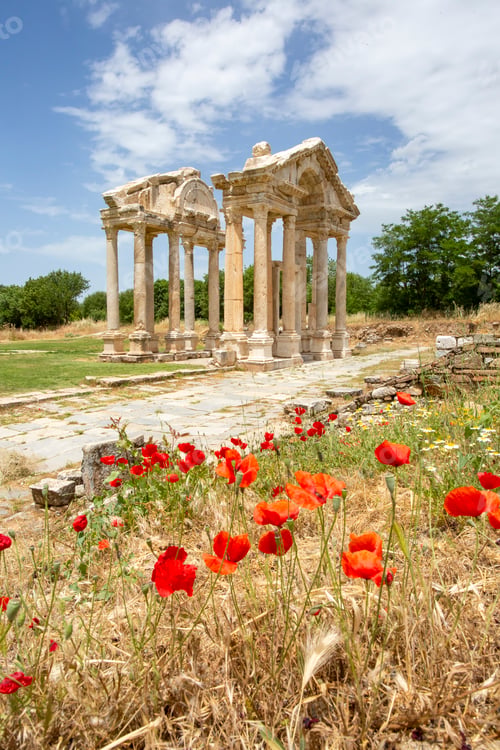 Preview: Ancient city of Aphrodisias, Aydin / Turkey. Travel concept photo.