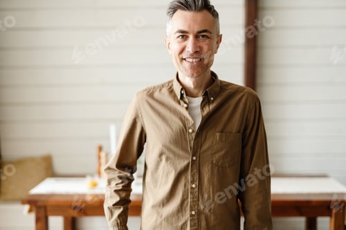Preview: Smiling middle aged white man standing