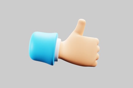 Preview: Cartoon hand thumbs up gesture
