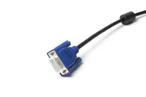 Preview: VGA tech pc input cable connector isolated on white background