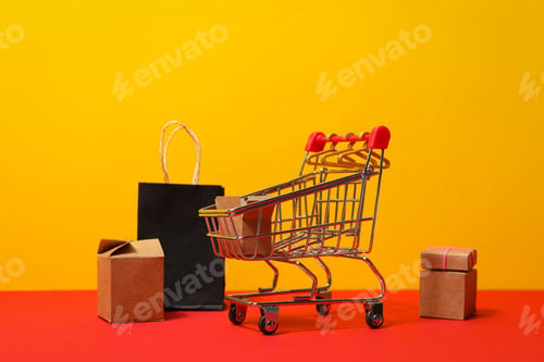 Preview: Concept of shopping, Black friday and discounts