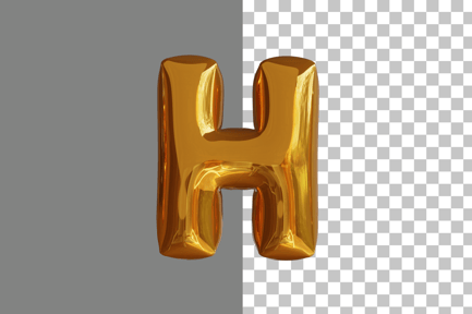 Preview: Alphabet Letter H 3D Icon