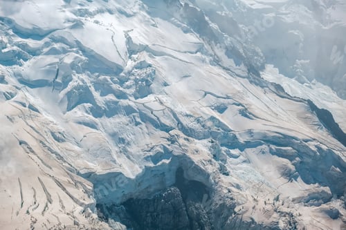 Preview: Spectacular mountain crags between glaciers in the alps.