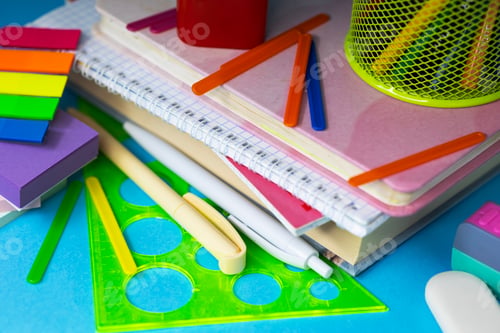 Preview: Detail stationery on a blue background