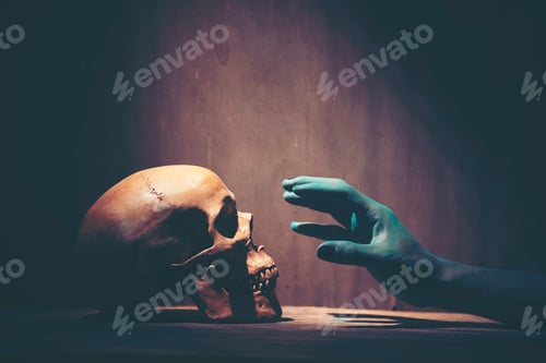 Preview: Halloween Ghost hand, art picture for Halloween concept