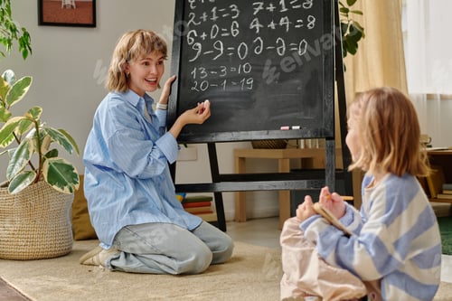 Preview: Mom and Kid Having Fun with Math